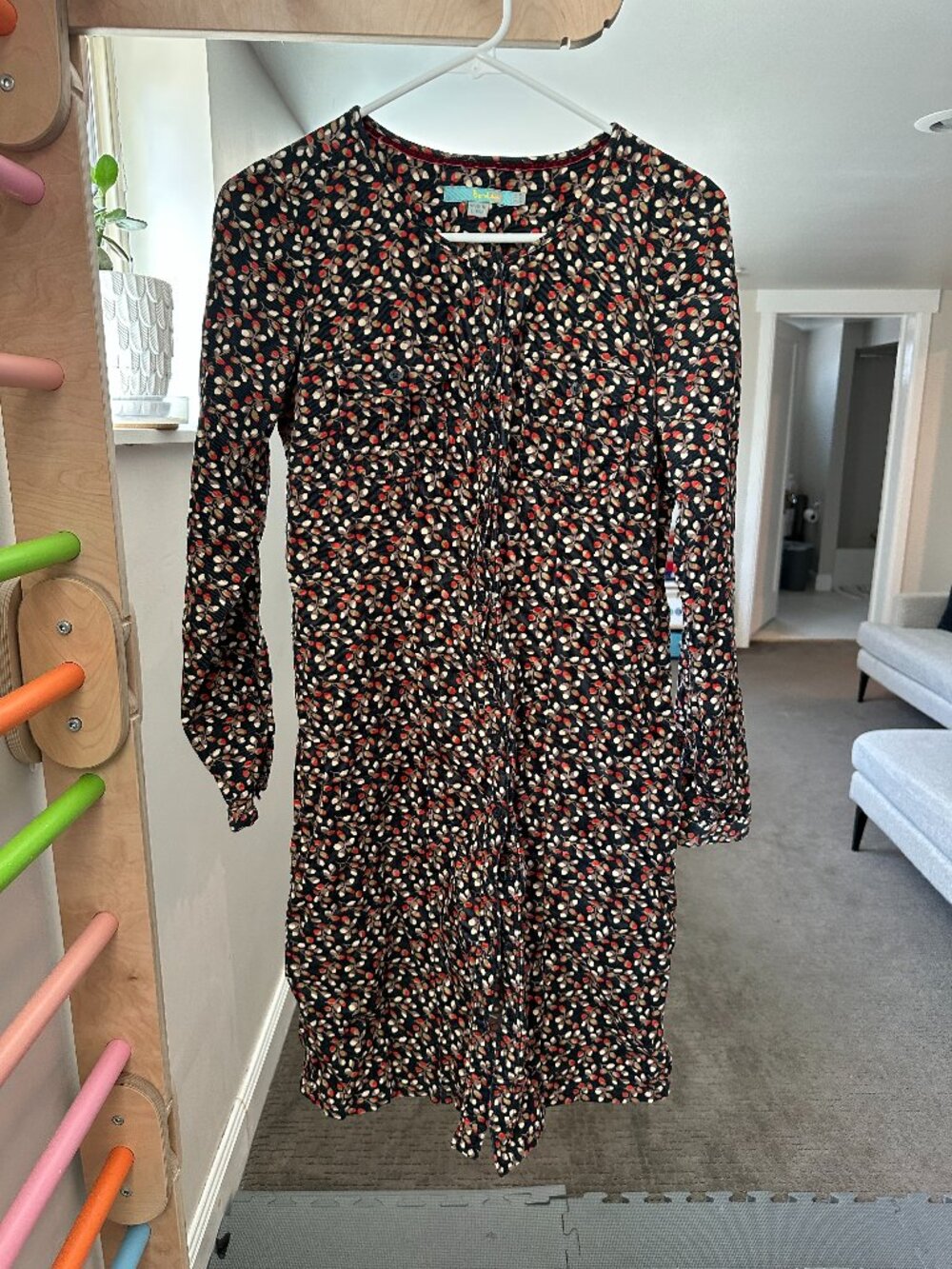 Boden Fine Cord Button Up Dress